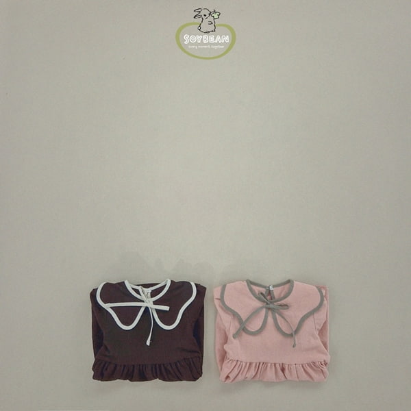 Soybean - Korean Children Fashion - #kidzfashiontrend - Point Ribbon One-piece - 5