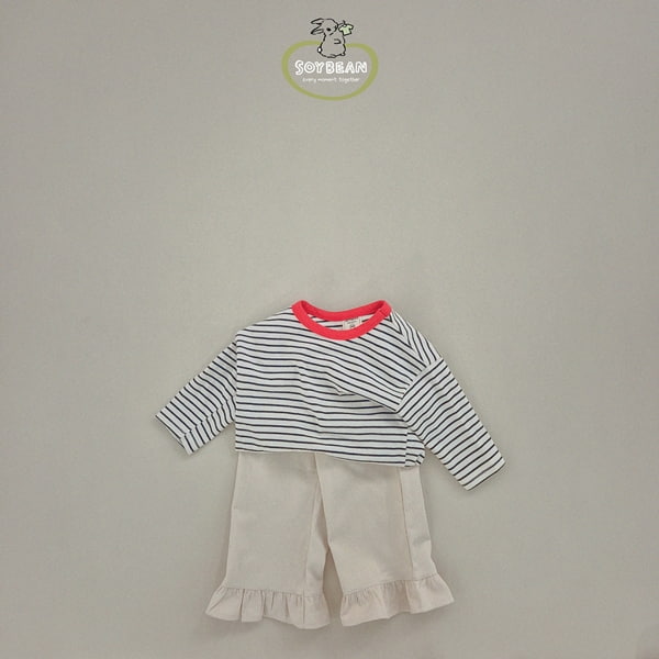 Soybean - Korean Children Fashion - #littlefashionista - Bottom Frill Cotton Pants - 10