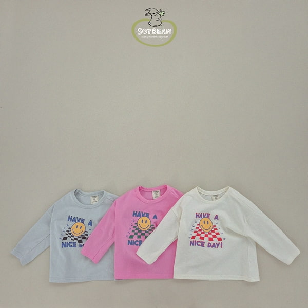 Soybean - Korean Children Fashion - #minifashionista - Smile Long Sleeve Tee
