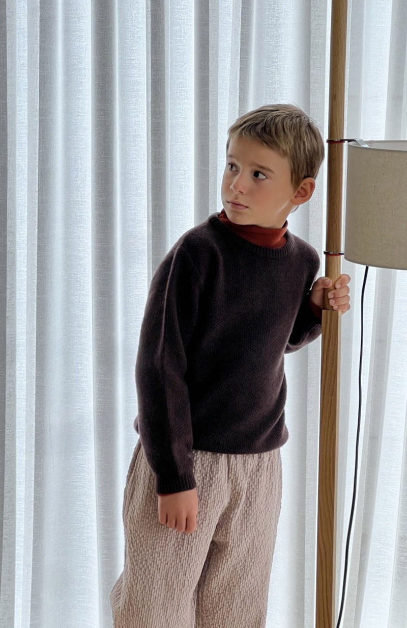 Soye - Korean Children Fashion - #discoveringself - Knit Round Crewneck - 6