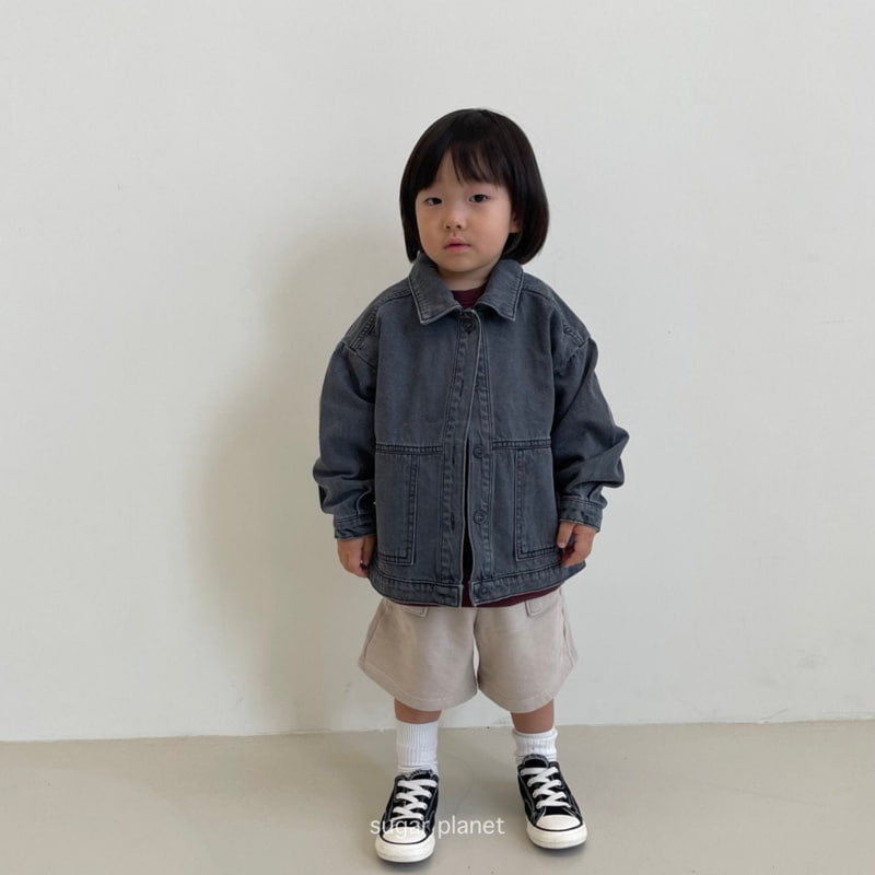 Sugar Planet - Korean Children Fashion - #childofig - Pocket Denim Jacket - 12