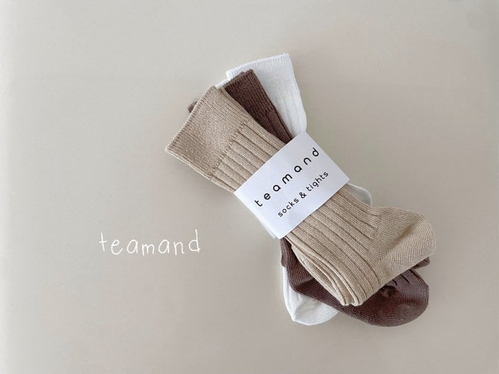 Teamand - Korean Children Fashion - #kidsstore - Basic Rib Socks (set of 3) - 7