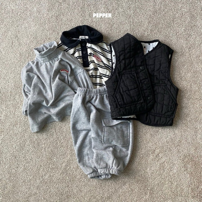 The Pepper - Korean Children Fashion - #childofig - Check Collar Top - 8