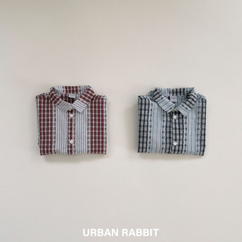 Urban Rabbit - Korean Children Fashion - #childofig - Grungy Check Shirt - 8