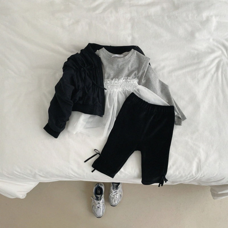Urban Rabbit - Korean Children Fashion - #littlefashionista - Veloure Capri Pants - 10