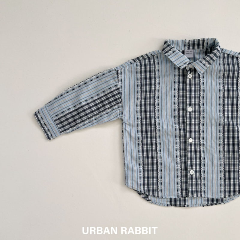 Urban Rabbit - Korean Children Fashion - #toddlerclothing - Grungy Check Shirt - 6