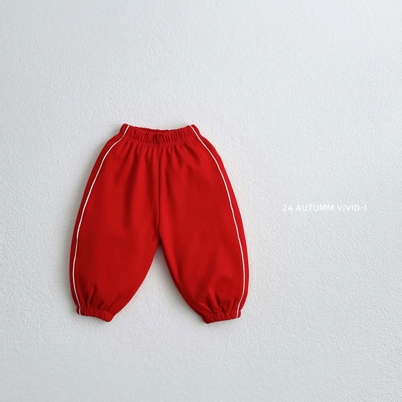 Vivid I - Korean Children Fashion - #kidsshorts - Piping Jogger Pants - 4