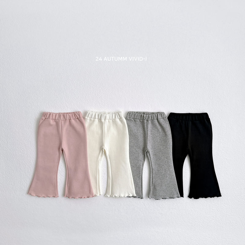 Vivid I - Korean Children Fashion - #kidzfashiontrend - Wave Bootscut Pants