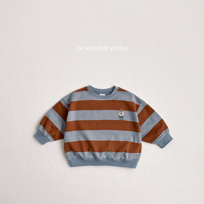 Vivid I - Korean Children Fashion - #stylishchildhood - 24 Big Stripe Sweatshirts - 8