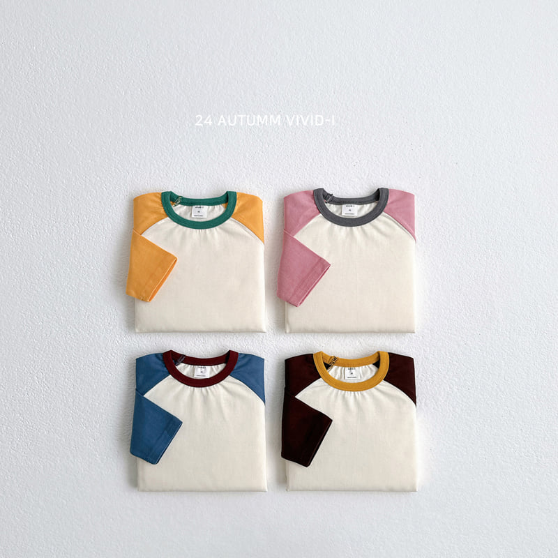 Vivid I - Korean Children Fashion - #toddlerclothing - Point Raglan Tee