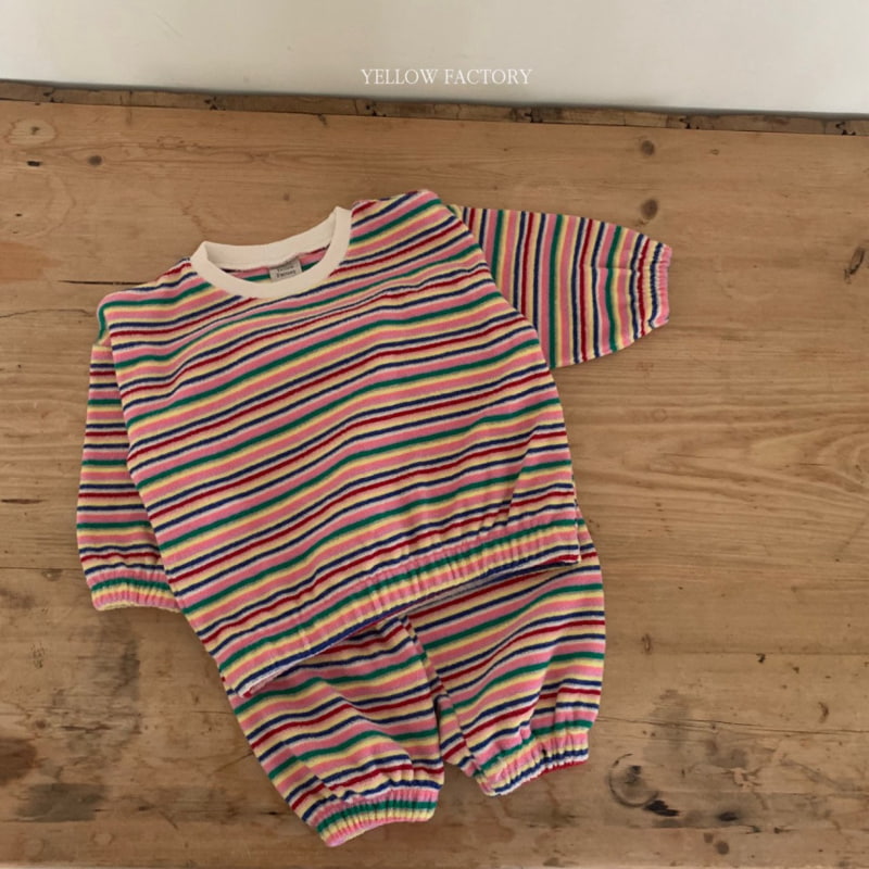 Yellow Factory - Korean Children Fashion - #minifashionista - Color Stripe Sweatshirts - 5