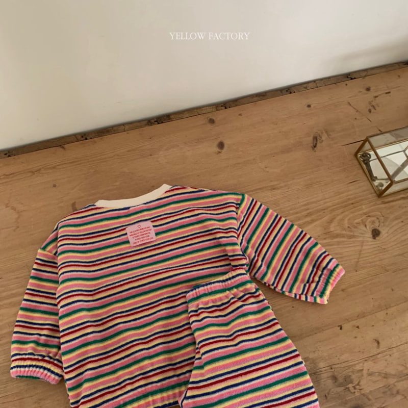 Yellow Factory - Korean Children Fashion - #prettylittlegirls - Color Stripe Sweatshirts - 6