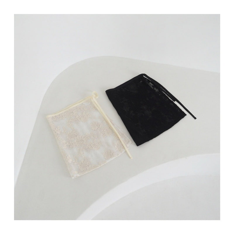 Zan Clover - Korean Children Fashion - #kidsshorts - Embroidery Wrap Skirt