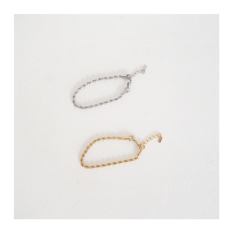 Zan Clover - Korean Children Fashion - #kidsstore - Chain Crom Bracelet - 7