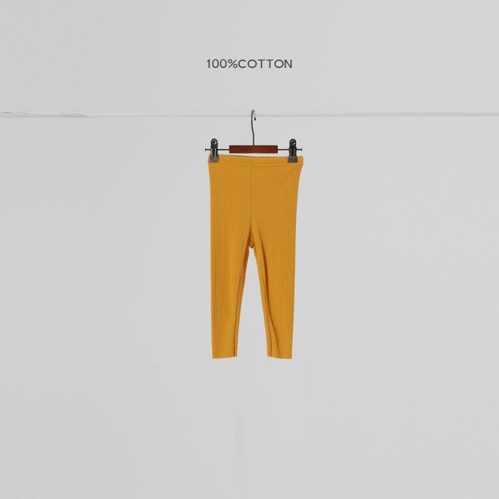 100 Cotton - Korean Children Fashion - #childofig - Fall Cutting Rib Leggings - 10