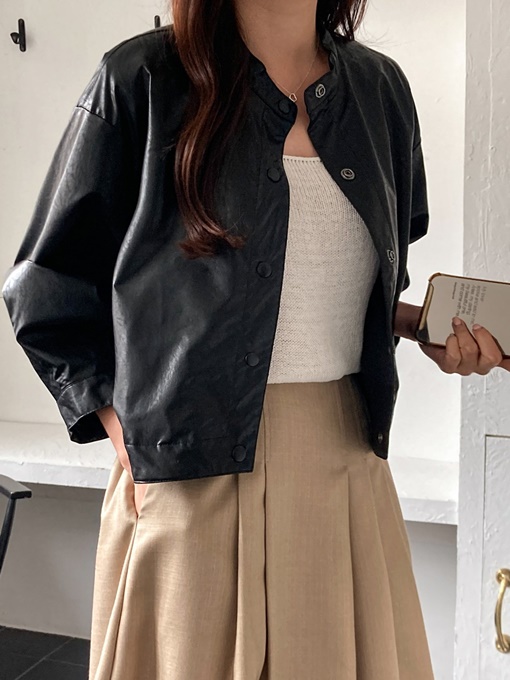 JA Fake Leather Jacket