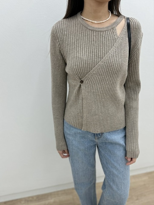Wrap Rib Knit Top