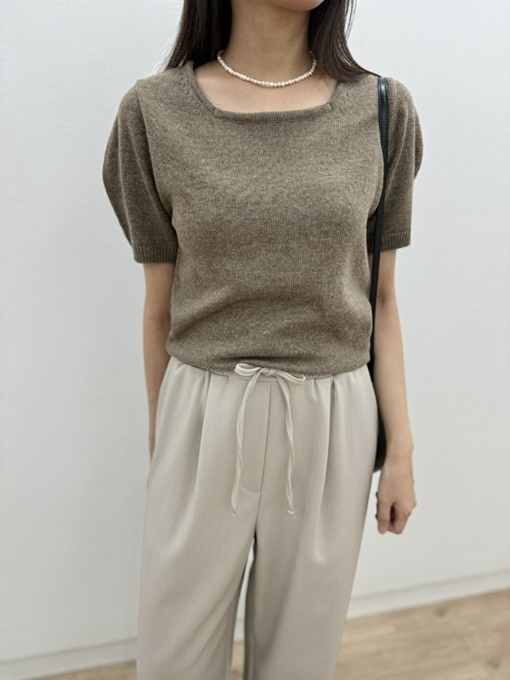 Cash Square Knit Top