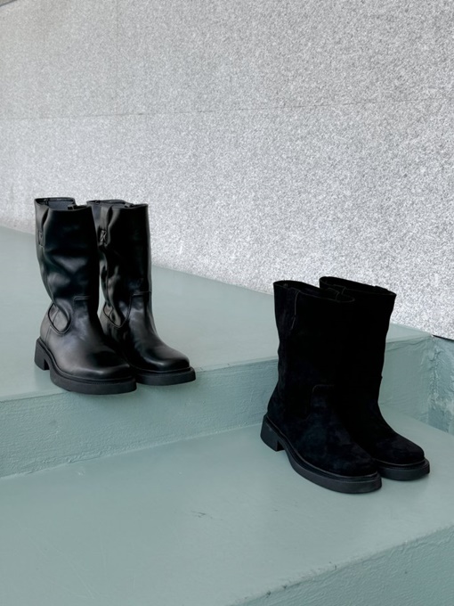 Suede Middle Half Boots