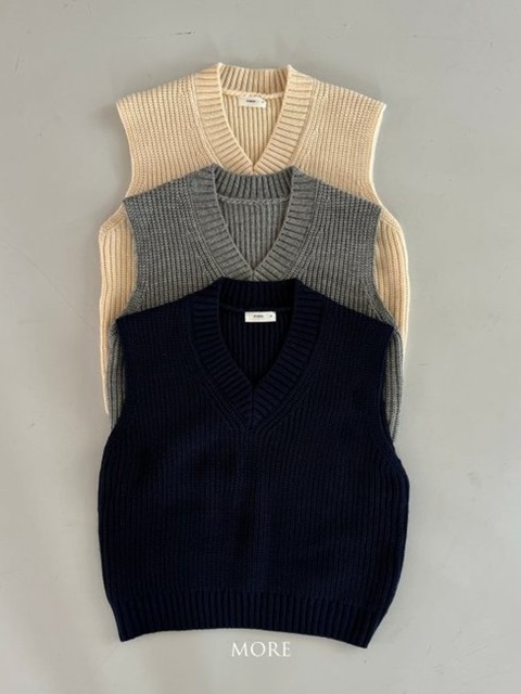 Old School V Neck Knit Vest