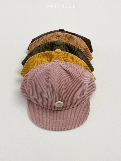 Button Corduroy Cap