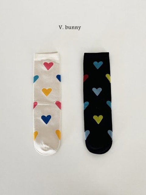 Rainbow Heart Socks