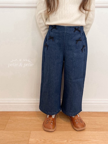 Ribbon Denim Pants