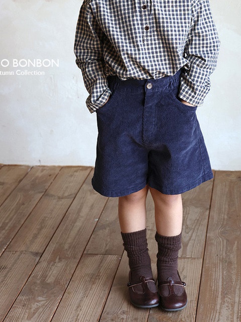 Span Corduroy Half Pants