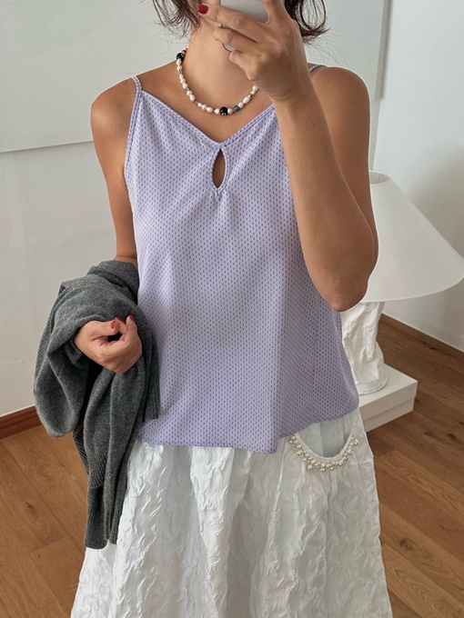 Piping Sleeveless Top