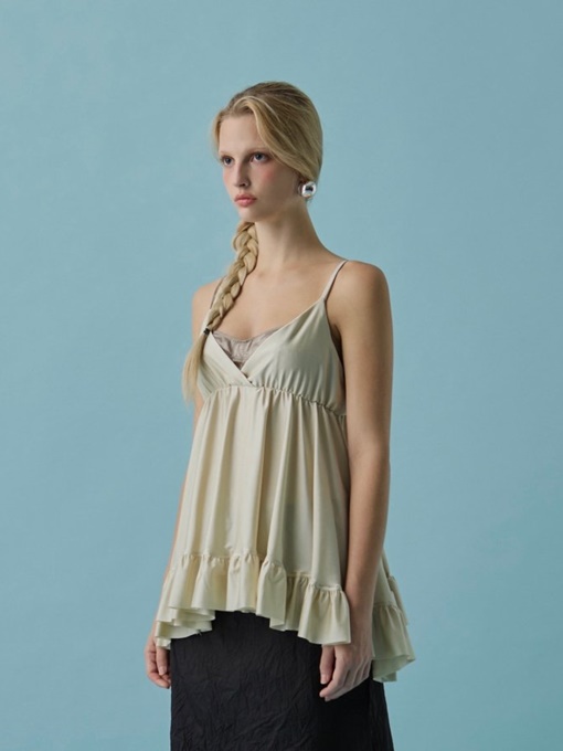 Glossy Shirring Top