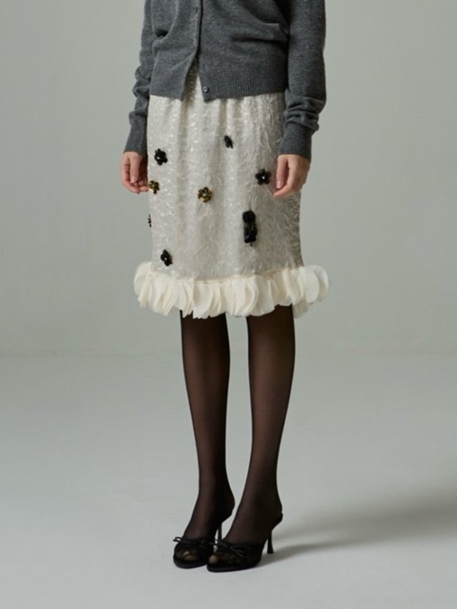 Feather Beading Skirt