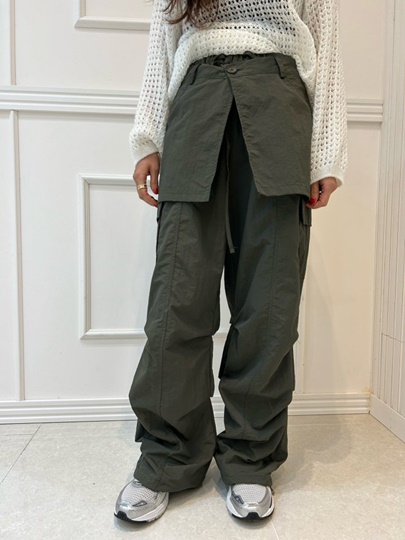 Cargo Skirt Wrap Pants