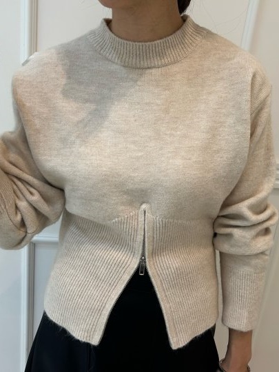Zipper Knit Pullover