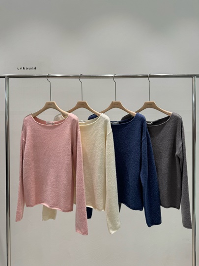 Alphaca Boat Neck Knit Top