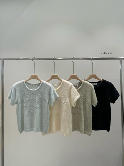 Lettering Short Sleeved Knit Tee