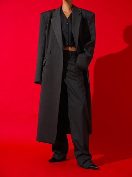 Classic Hidden Button Maxi Coat