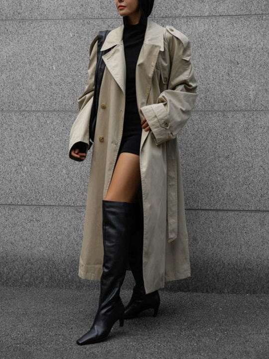 Classic Oversized Vintage Trench Coat