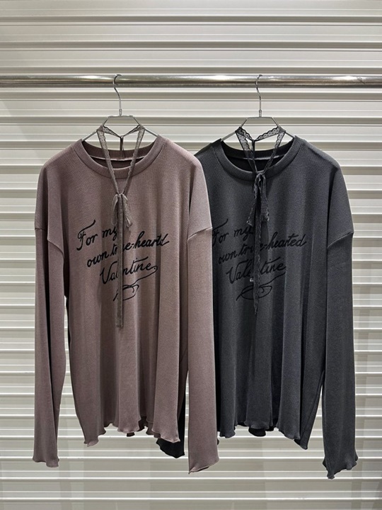 Rib Pigment Ribbon Tee