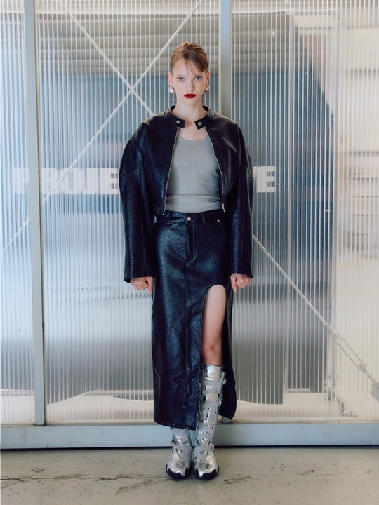 Biker Slit Skirt
