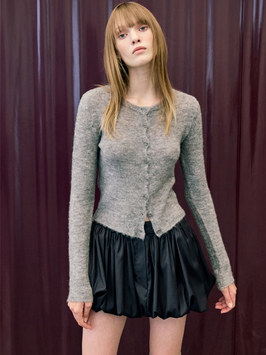 Mohair Round Cardigan