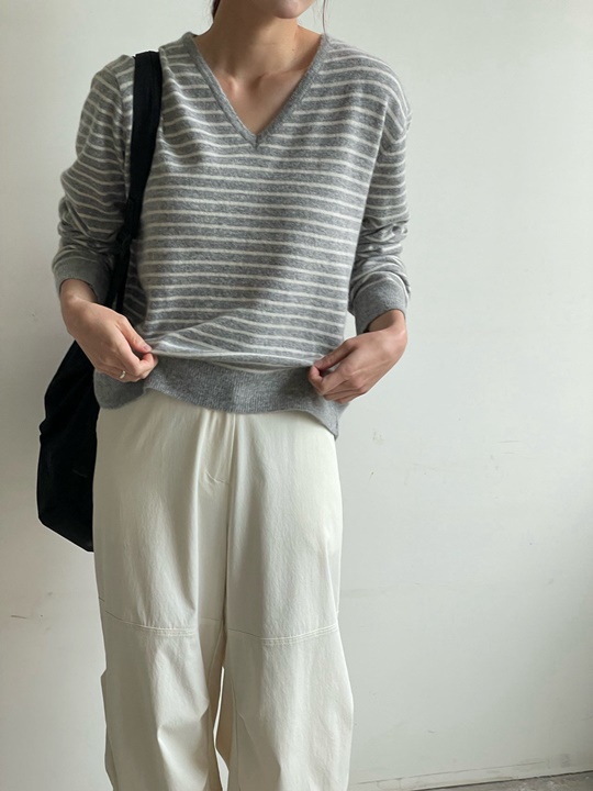 Marco Stripe V Knit Pullover