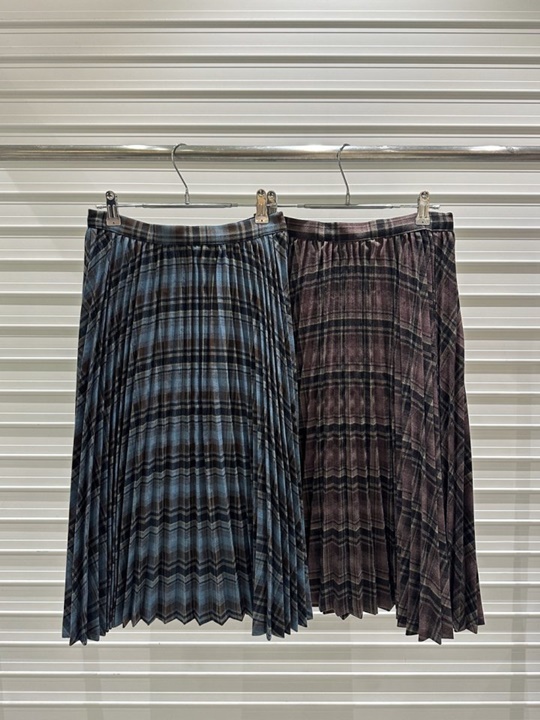 Check Pleats Skirt