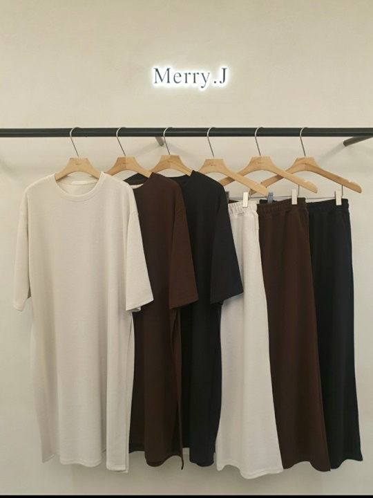 Pearl Long Slit Tee One-piece