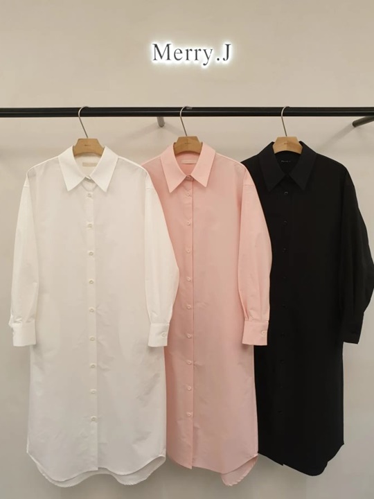 Simple Long Shirt One-piece
