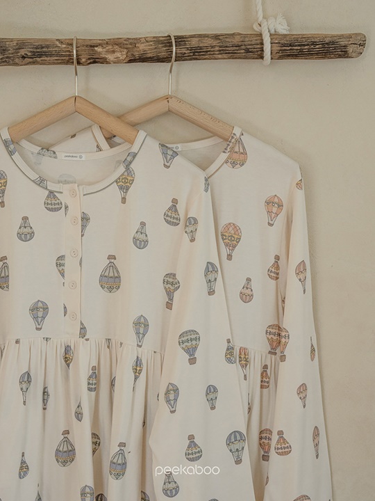 Mom Hot Air Balloon Pajama One-piece
