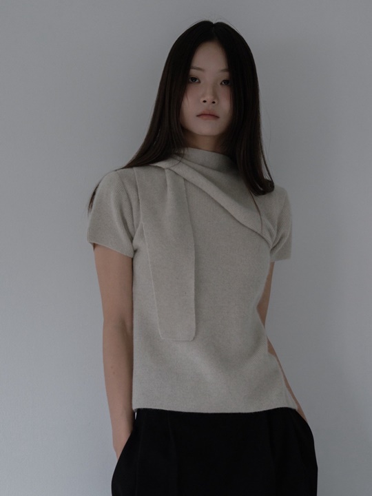 Raccoon Shawl Knit Top