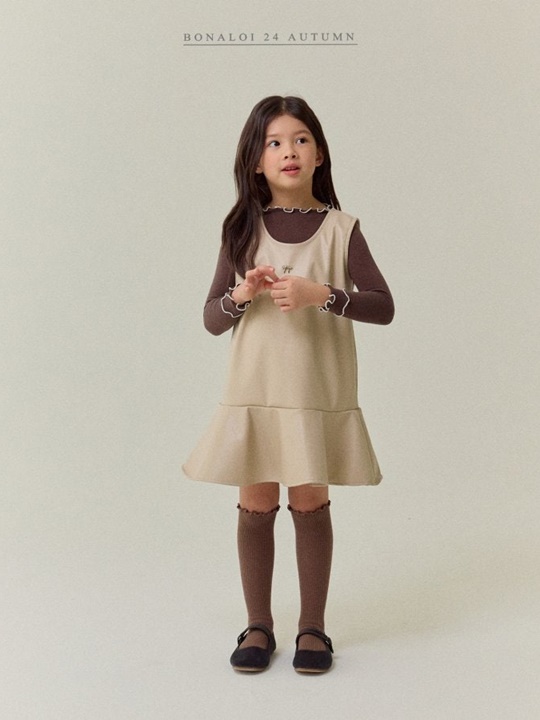 Leather Ribbon One-piece