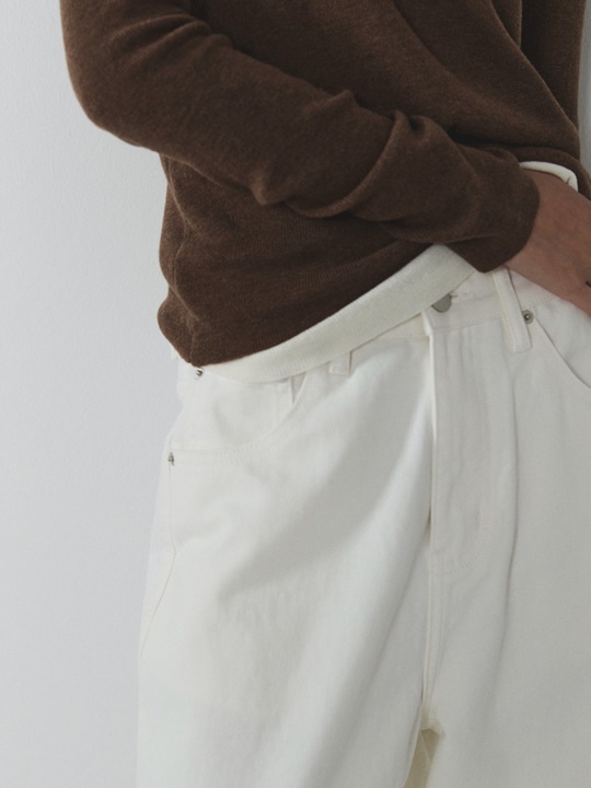 White Denim Pants