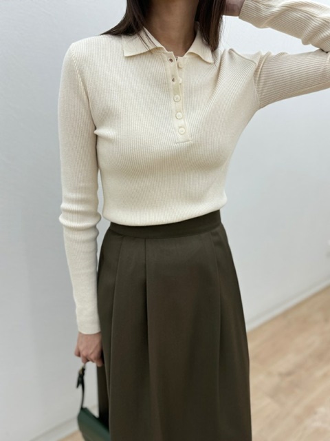 Alphi Collar Knit Top