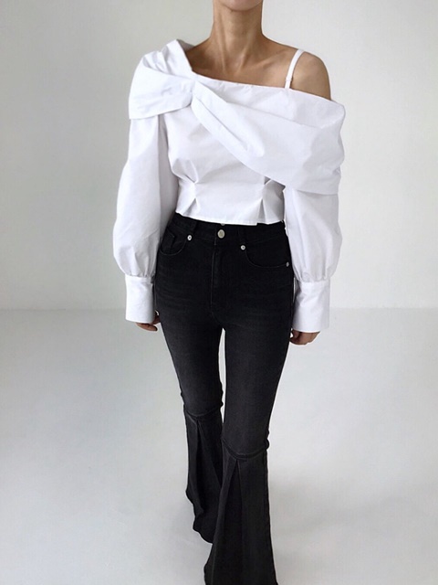 Clear Unbalance Blouse